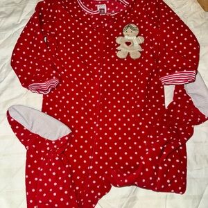 Girls footed fleece onesie pajama 18 month